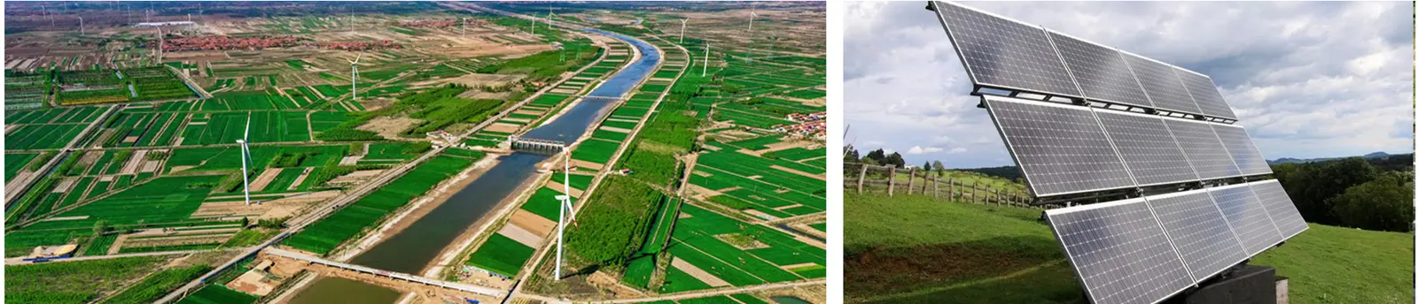Hybrid wind, solar and agricultural energy systems